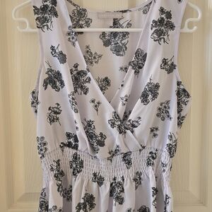 Chelsea28 Black Floral Print Blouse